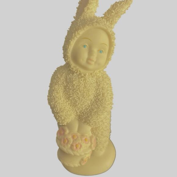 Department 56 Snowbabies “A Basket Of Cheer” 4.25 Inch Figurine Collector Bunny - Picture 7 of 8